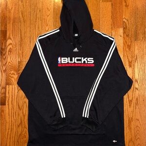 Milwaukee Bucks Basketball NBA Fusion Adidas Hoodie Size XLT